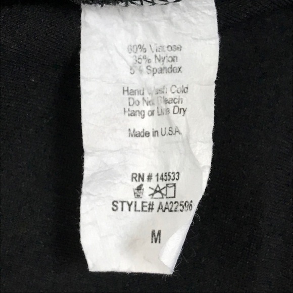 W5 Black Ruffle Sleeve Top AA22596 Medium - Picture 5 of 5